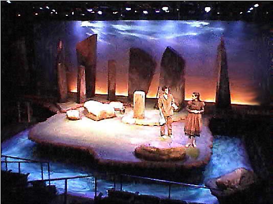 The set in the space.